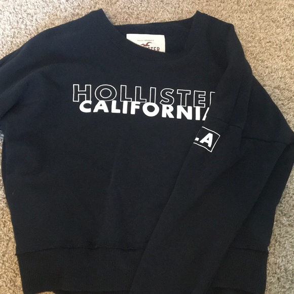Cropped black Holister sweater - Picture 2 of 3